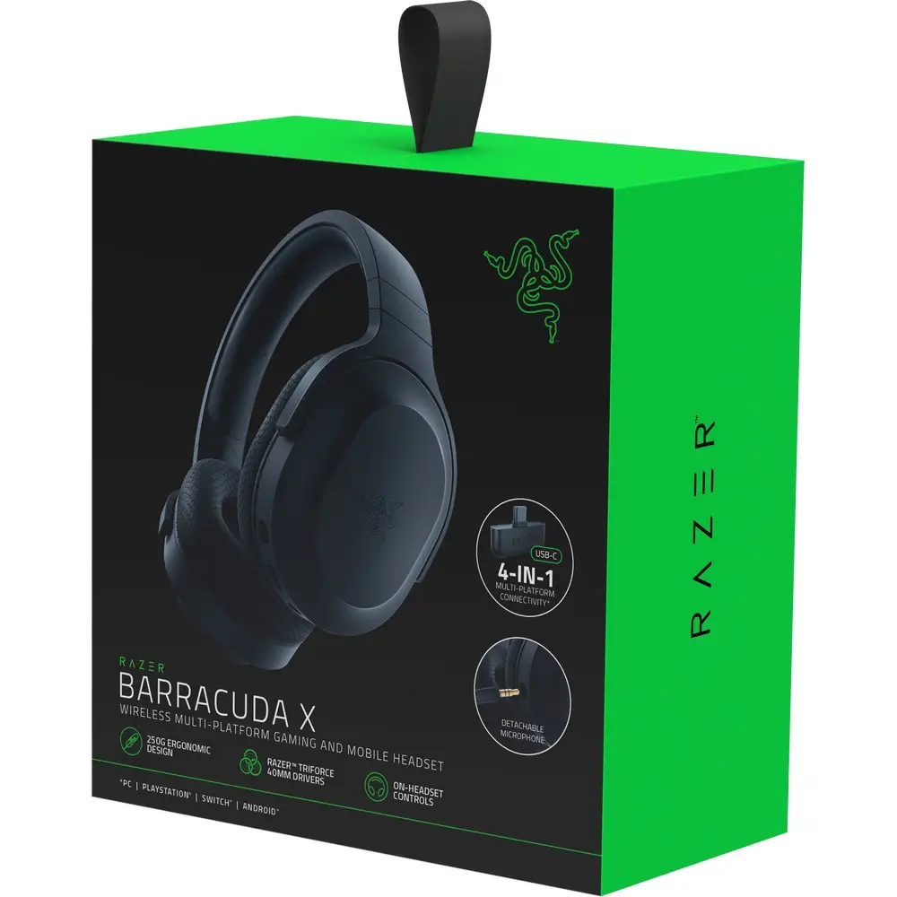 אוזניות גיימינג אלחוטיות Razer Barracuda X – קלות ונוחות לאורך זמן