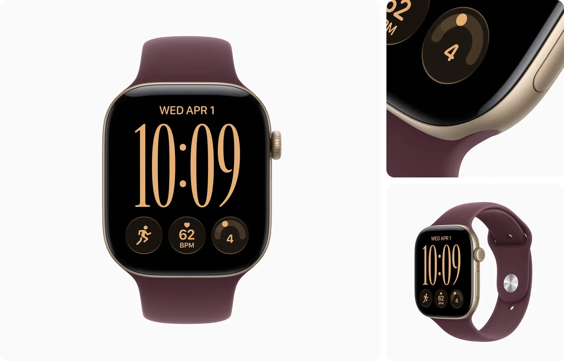 שעון חכם Apple Watch Series 12 42mm זהב בהיר
