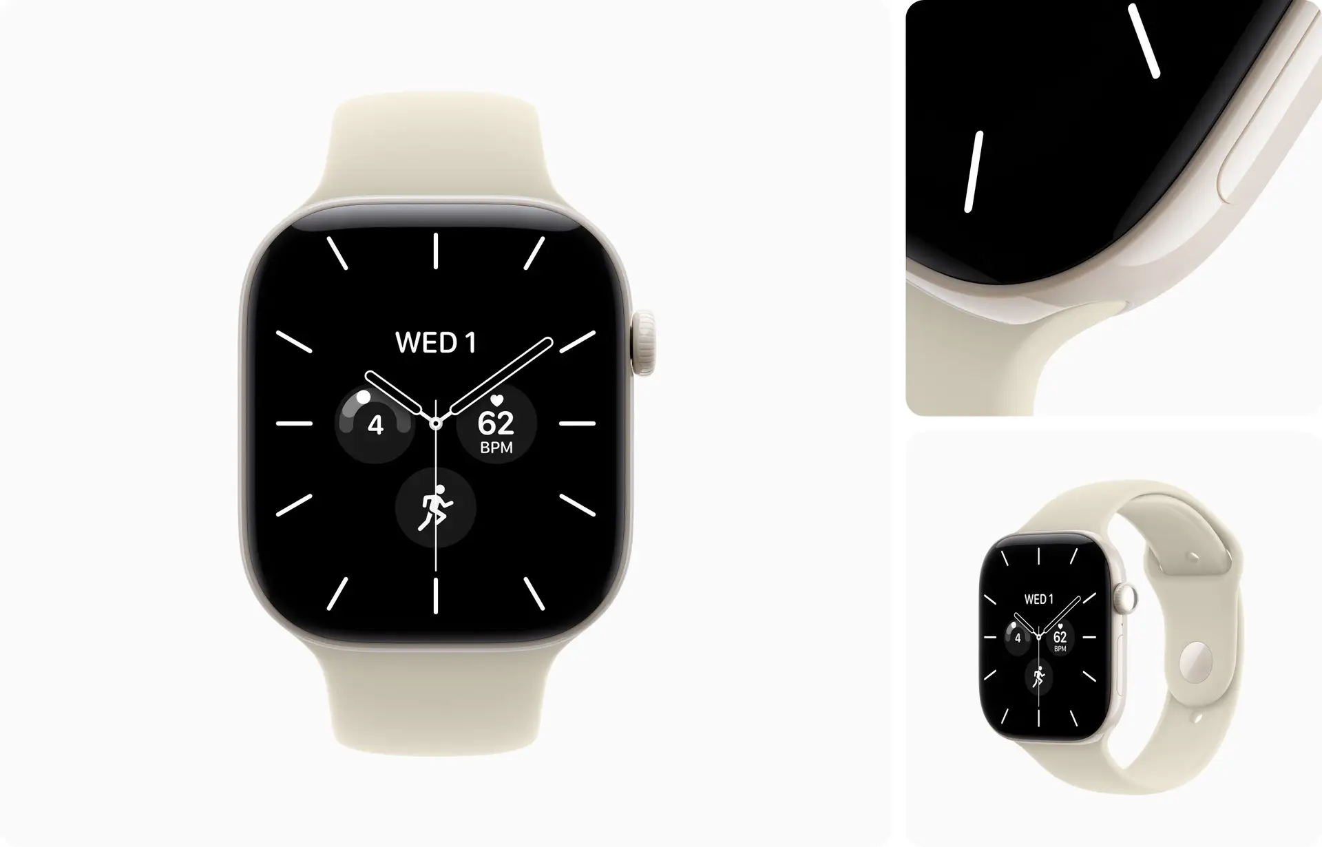 שעון חכם Apple Watch Series 12 42mm לבן פנינה