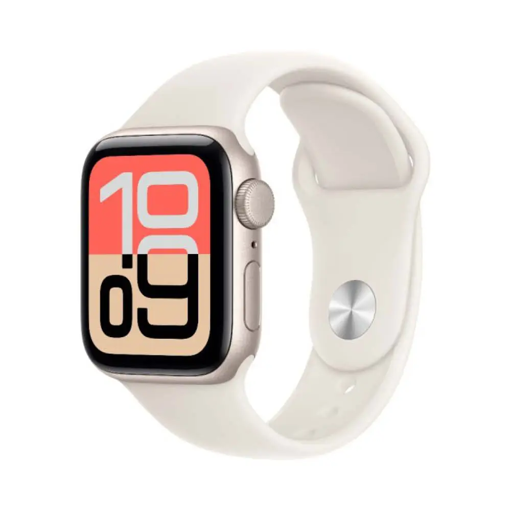שעון חכם Apple Watch SE 3 – מארז ורצועה Starlight – מארז אלומיניום ורצועת Sport Band