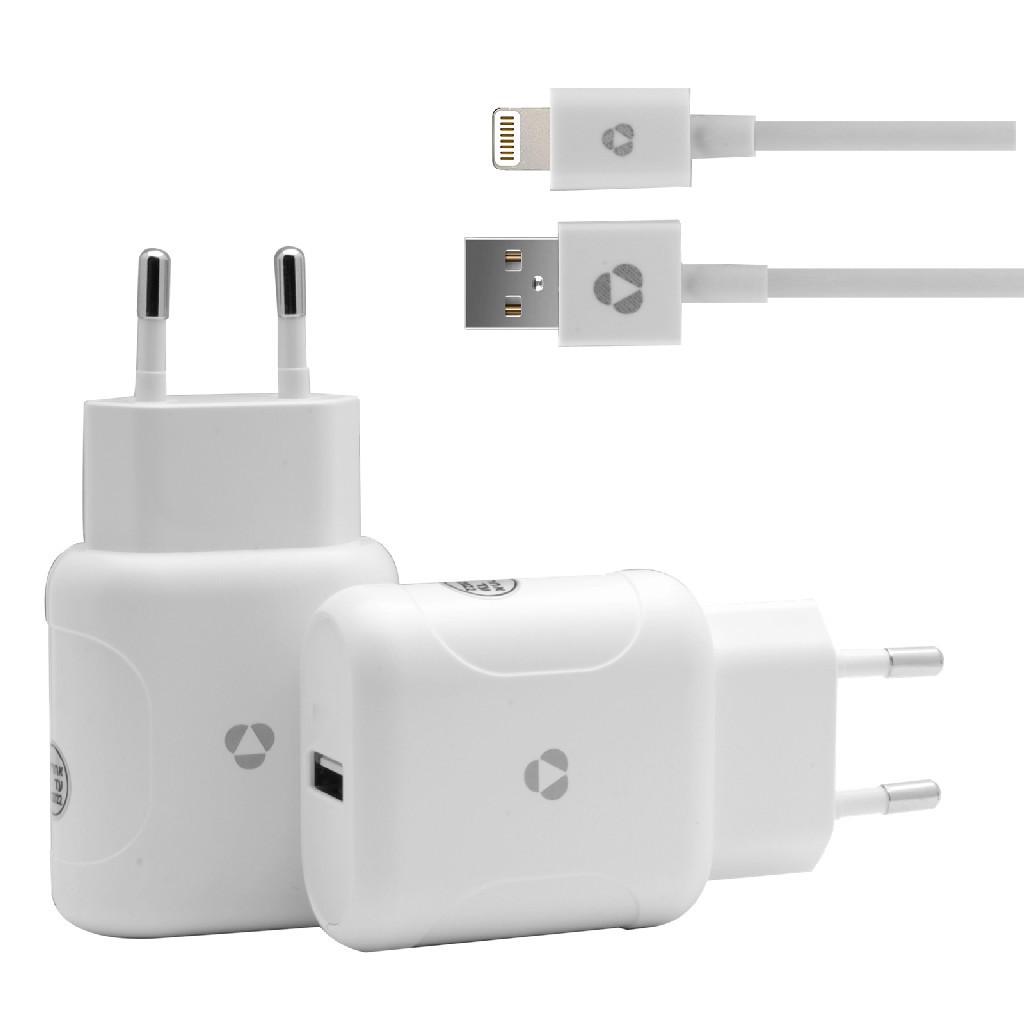 מטען קיר Value 1A עם כבל Lightning לאייפון